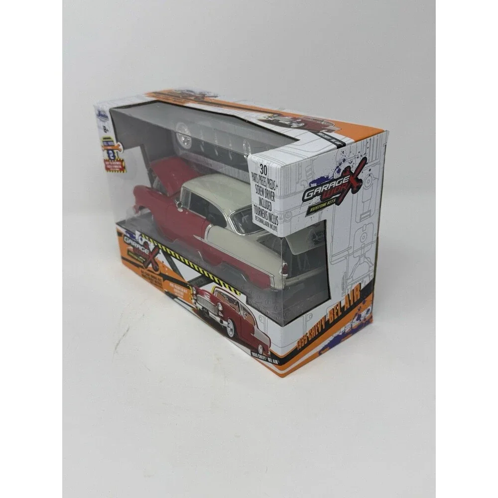 Jada GarageWorx Kustom Kits 1:24 1955 Chevy Bel Air Die-Cast Red/White